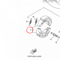 YAMAHA - BRAKE SHOE SET nr: 5YPF530K0000