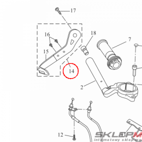 YAMAHA - GUARD LEVER nr: B5GF61230000