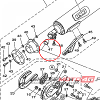 YAMAHA - USZCZELKA TLUMIKA nr: 4WM147550000