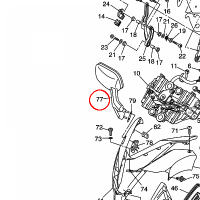 YAMAHA - lusterko nr: 3P62629000P8