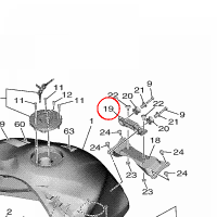 YAMAHA - BRACKET, CANISTOR nr: B7N2419F0000