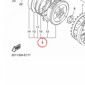 YAMAHA - ZABIERAK SPRZEGLA nr: 2D1163700000