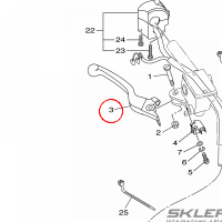YAMAHA - dzwignia hamulca nr: B33839220000