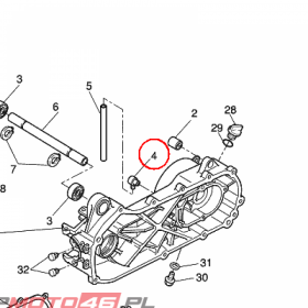 YAMAHA - ZLACZKA MET. nr: 3VLE53710000