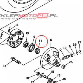 YAMAHA - KOLO ZEBATE nr: 2E9251350000