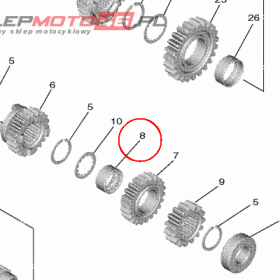 YAMAHA - tulejka nr: 903872100500