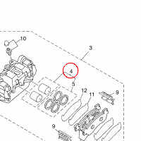 YAMAHA - PISTON ASSY, CALIPER nr: 5GM258020000