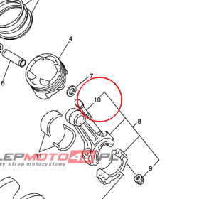 YAMAHA - SRUBA KORBOWODU nr: 4XV116540000