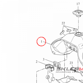 YAMAHA - ZBIORNIK PALIWA nr: BW32411001P2