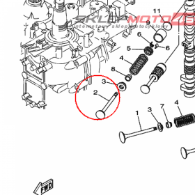 YAMAHA - ZAWOR WYDECH. nr: 68V121210000