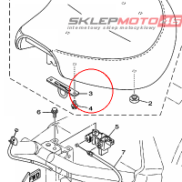 YAMAHA - UCHWYT SIEDZENIA nr: 4WM247280000