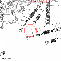 YAMAHA - zawor dolot. nr: 68V121110000