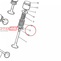 YAMAHA - SEAT, VALVE SPRING nr: 26H121160000