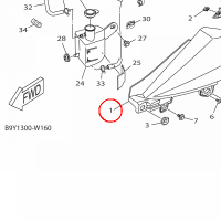 YAMAHA - OSLONA BOCZNA nr: BL1F173100P9