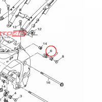 YAMAHA - BRKT., MUFF. 2 nr: 2CR214360000