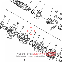 YAMAHA - kolo zebate nr: 2S2172510000