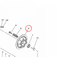 YAMAHA - DOCISK SPRZEGLA nr: 5VY163511000