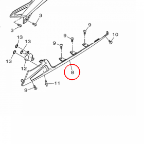 YAMAHA - USZCZELKA GUM. nr: 59C2171L00P8