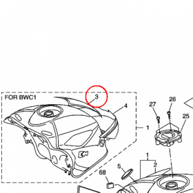 YAMAHA - GRAPHIC, FUEL TANK 2 nr: 13S242450000