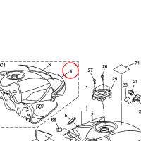 YAMAHA - GRAPHIC, FUEL TANK 2 nr: 13S242451000