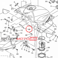 YAMAHA - DAMPER, SIDE COVER nr: 13S241450000