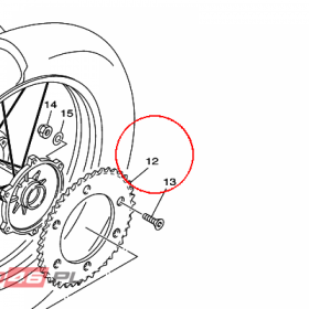 YAMAHA - ZEBATKA TYLNA nr: 26A254505000