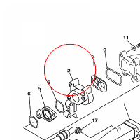 YAMAHA - MANIFOLD nr: 65W136400000