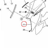 YAMAHA - OSLONA PLASTIK. nr: 5VKF137W1100