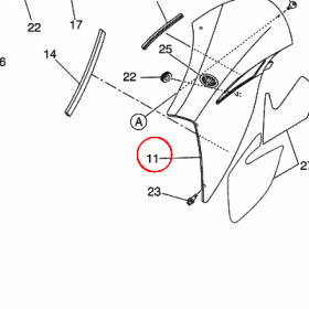 YAMAHA - OSLONA PLASTIK. nr: 5VKF137W1100