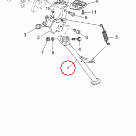 YAMAHA - PODSTAWKA BOCZNA nr: 11DF73110000