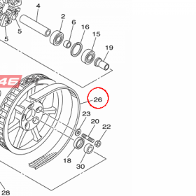 YAMAHA - PAS NAPEDOWY nr: 1TP462411000