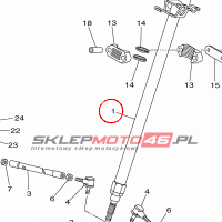 YAMAHA - COLUMN, STEERING 2 nr: 1PEF38130000