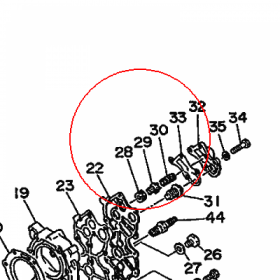 YAMAHA - VALVE, PRESSURE CONTROL nr: 663124160000