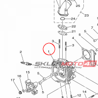 YAMAHA - CYLINDER HEAD ASSY nr: 43DE11020000