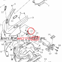 YAMAHA - PLATE, RUBBER 2 nr: BK6F84840000