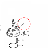 YAMAHA - GLOWICA CYLINDRA nr: 5MW111110200