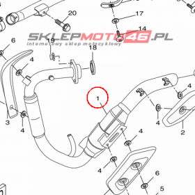 YAMAHA - RURA WYDECHOWA nr: 22BE46110000