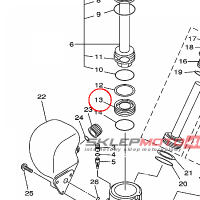 YAMAHA - PISTON, FREE nr: 6E5438140200