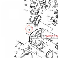 YAMAHA - USZCZELNIACZ nr: 5JX144520000