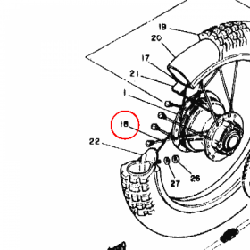 YAMAHA - szprychy, kompl. nr: 10V253040100