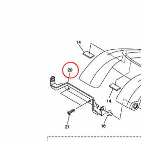 YAMAHA - BRACKET nr: 3D88350E0000