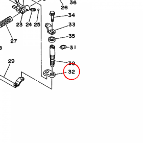 YAMAHA - LEVER, SHIFT nr: 5XGE84510000