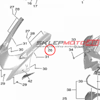 YAMAHA - owiewka czolowa nr: BEB2835G0033