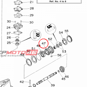 YAMAHA - HOUSING, BEARING nr: 689453310100