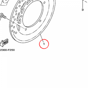 YAMAHA - TARCZA HAM. nr: 3D9F582U1000