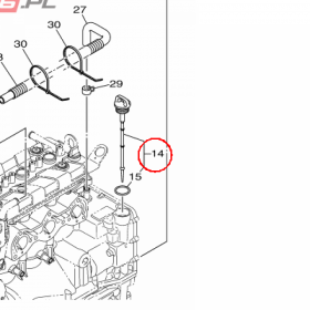 YAMAHA - BAGNET OLEJOWY nr: 6EY153621000