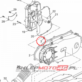 YAMAHA - USZCZELKA nr: 1B9E54630000