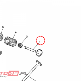 YAMAHA - zawor dolot. nr: 1P6E21110000