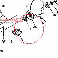 YAMAHA - TULEJKA DYSTANS. nr: 663459870200