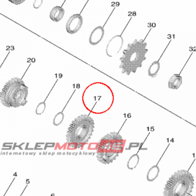 YAMAHA - KOLO ZEBATE nr: 1SM172313000